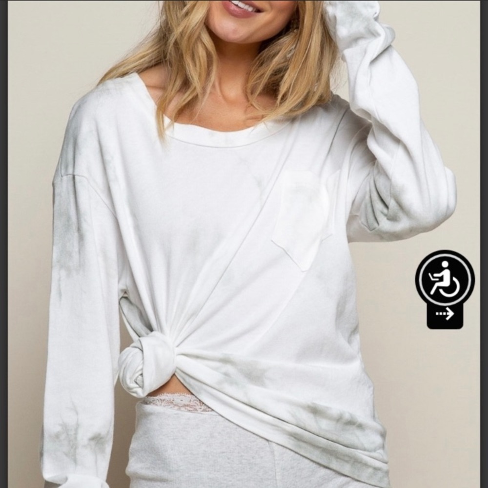 POL Tie Dye sweatshirt in Fog